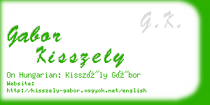 gabor kisszely business card